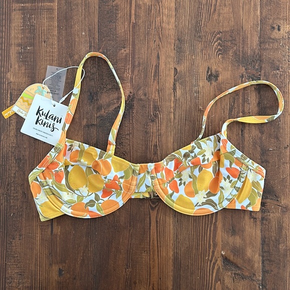 Kulani Kinis Other - Kulani Kinis Ditzy Underwire Bikini Top in Limoncello